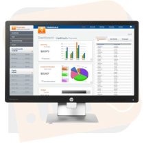   23" HP Elite Display E232 monitor 1920x1080 besárgult fehér  A-