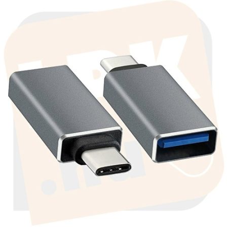 Kábel átalakító - USB 3.0 Type-c apa - USB 3.0 anya Ezüst (CA431M)