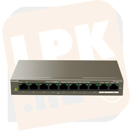 Tenda Switch - TEF1110P-8-102W  8 port 10/100Mbps+2 Gigabit