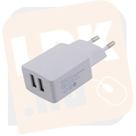 Hálózati töltő - VCOM M013 (2 A,2db USB Port)