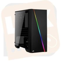   Számítógépház - AeroCool Cylon Mini TG RGB Ablakos Fekete ház