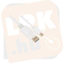 Kábel -  Displayport-Displayport kábel 1.8 m VCOM fehér
