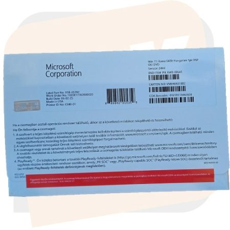Microsoft Windows 11 Home 64 Bit HUN DSP OEI DVD-KW9-00641