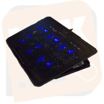   Laptop hűtőpad Tiger Tech TTNBC-01 világítós/6 ventillátoros