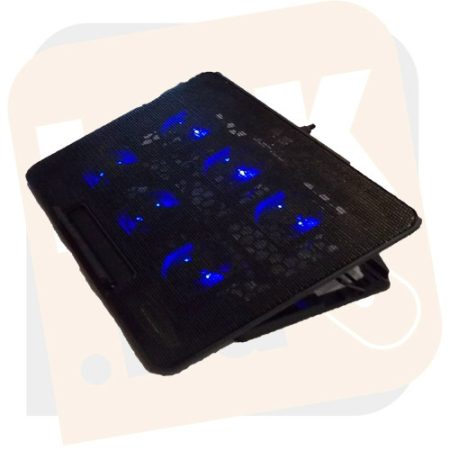 Laptop hűtőpad Tiger Tech TTNBC-01 világítós/6 ventillátoros